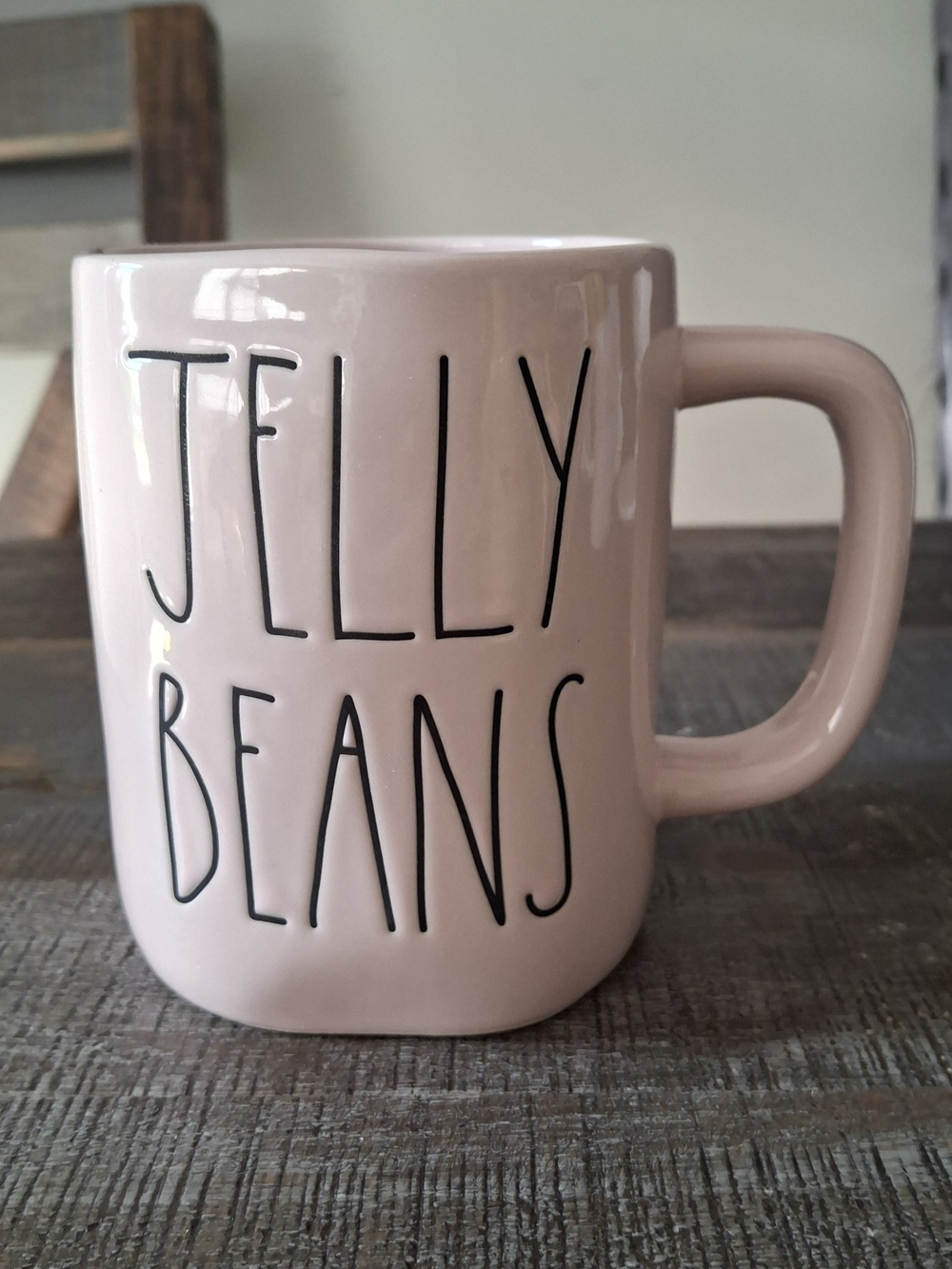 Rae Dunn Pink "JELLY BEANS" Ceramic Mug